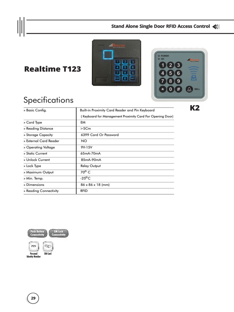 Standalone RFID Access Control Manual | PDF