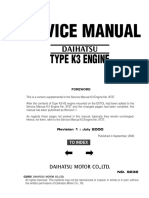 Service Manual: Type K3 Engine