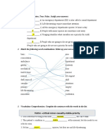 Text Comprehension. True /false. Justify Your Answers:: Victim - Critical-Minor-Casualty-Stable-Priority