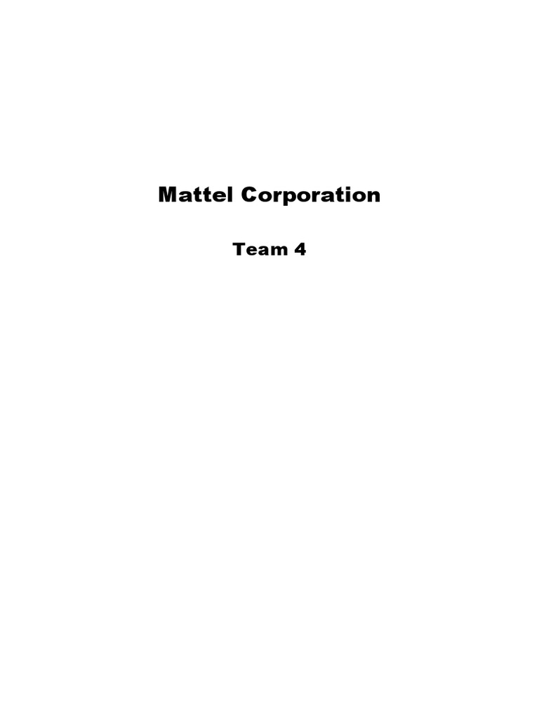 An Analysis of Mattel Corporation's Supply Chain Management Challenges
