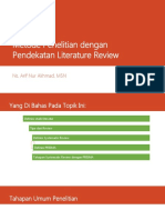 Materi1 Metode Penelitian Dengan Pendekatan Literature Review