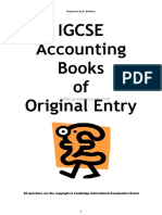 Igcse Accounting Books of Original Entry: Prepared by D. El-Hoss
