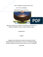 B1439026 - 2018 - The Impact of Financial Literacy On Performance of Small To Medium Enterprise - Survey of SMES in Bindura Urban