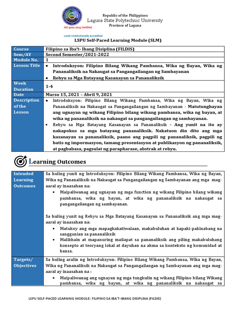 Slm 1 Fildis Pdf