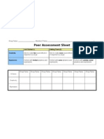 Peer Assessment Sheet