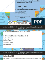 Welcome: CCWC Gap Praise & Prayer Intercessory Mission Cell