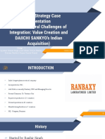 Business Strategy Case Presentation (Case - Cultural Challenges of Integration: Value Creation and Daiichi Sankyo'S Indian Acquisition)