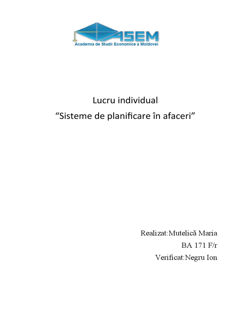 Lucru Individual | PDF