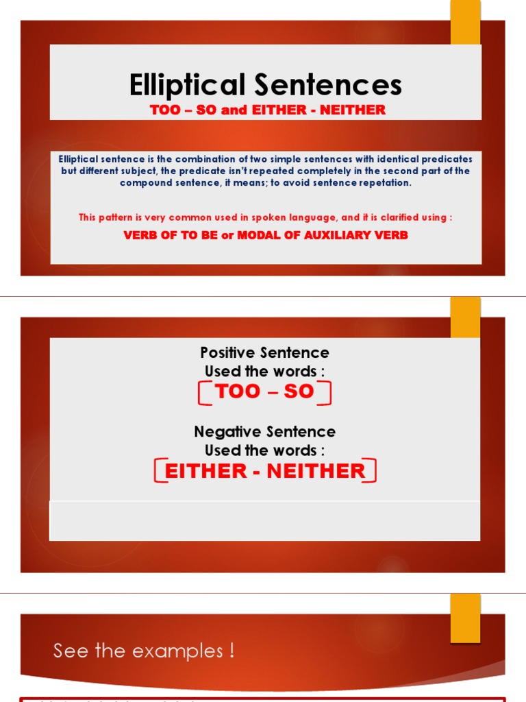 Elliptical Sentences | PDF | Language Arts & Discipline