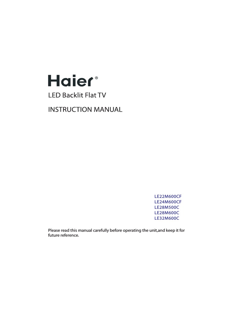 Haier Le32m600c | PDF | Hdmi | Digital Television
