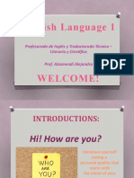EL1 - English Language 1 Course Overview