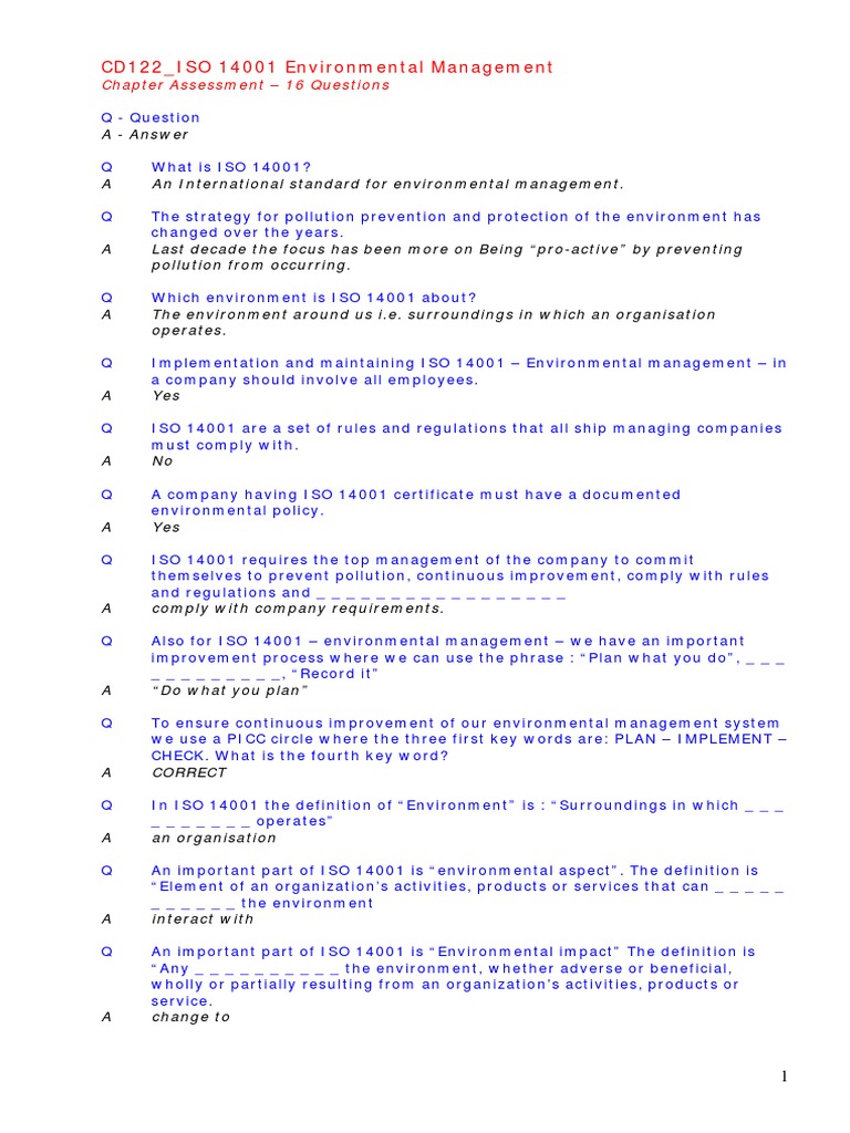 ISO 14001 Environmental Management Guide | PDF | Environmental Resource ...