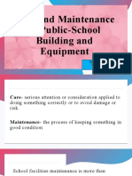 Care and Maintenance of School BLDG