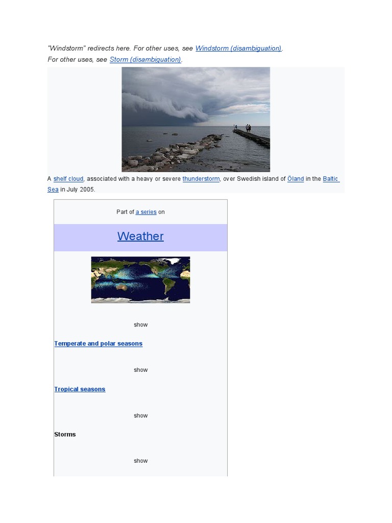 Types and Effects of Storms Explained | PDF | Storms | Tropical Cyclones