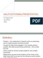 Malposition/Malpresentation: DR - Nagina Bibi Ap Obgyn CMC