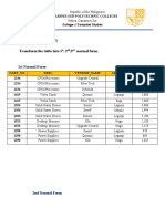 Learning Task 2.5: Transform The Table Into 1, 2, 3 Normal Form