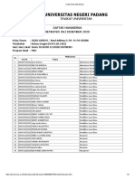 Universitas Negeri Padang: Tingkat Universitas Daftar Mahasiswa Semester Juli Desember 2020