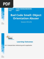 Binus University Code Reengineering Bad Code Smell - Object Orientation Abuser