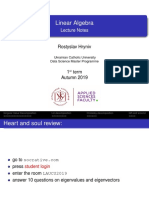 Linear Algebra: Lecture Notes
