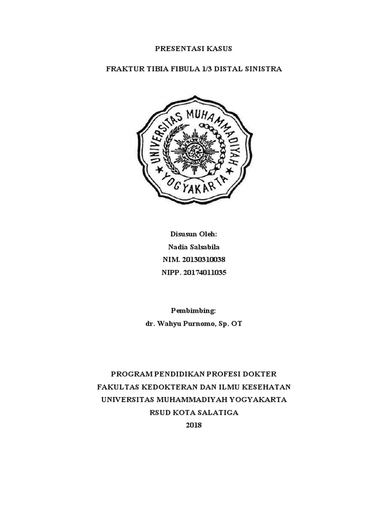 Fraktur Tibia Fibula Distal Sinistra | PDF