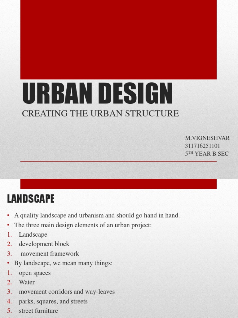 Urban Design Presentation | Download Free PDF | Landscape | Parks