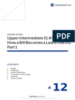 Upper Intermediate S1 #12 How A Bill Becomes A Law in The US, 1