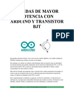 Ampliar potencia con Arduino y transistor BJT