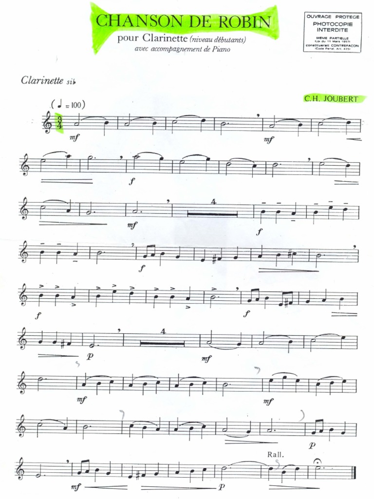 Joubert-Chanson de Robin | PDF