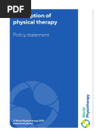 Description of Physical Therapy: Policy Statement