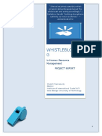 Whistleblowin G: in Human Resource Management Project Report
