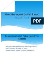 Meet The Expert (Kuliah Pakar)