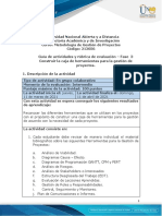 Guia de actividades y Rúbrica de evaluación - Fase 3- Construir la caja de herramientas para la gestión de proyectos