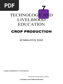 Summative Test CROP PRODUCTION 7