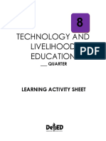 Technology and Livelihood Education: Learning Activity Sheet