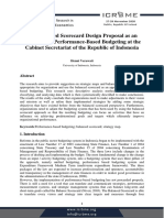 The Balanced Scorecard Design Proposal As An Approach in Performance-Based Budgeting at The Cabinet Secretariat of The Republic of Indonesia
