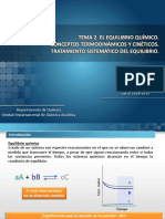 Equilibrio químico: conceptos y tratamiento