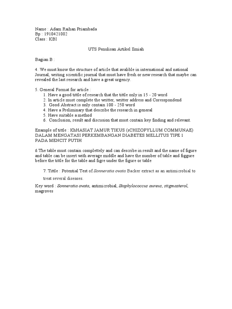 KLS KBI - Adam Raihan Priambada - PAI | PDF