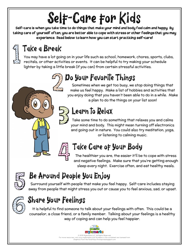 Self-Care For Kids Es Mylemarks LLC | PDF | Determinants Of Health ...