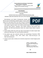 Pengumuman Materi Pokok Soal SKB Dengan Lampiran Surat Menteri PANRB