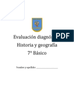 Evaluación Diagnóstica Historia 7 Básico