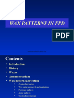 Wax Patterns in FPD