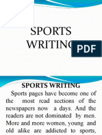 Sports Writing