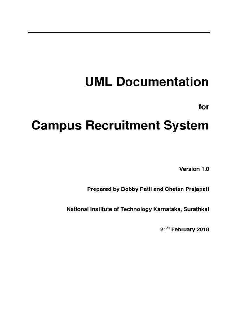 Uml For Campus Recruitment System | PDF | Unified Modeling 