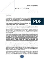 Carta aberta de professora do DG sobre sua trajetória de 31 anos no departamento