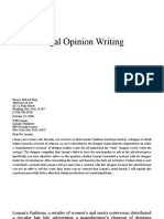 Legal Opinion Letter Writing