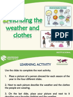 Learning Activity. Describing Weather and Clothes. Marilyn