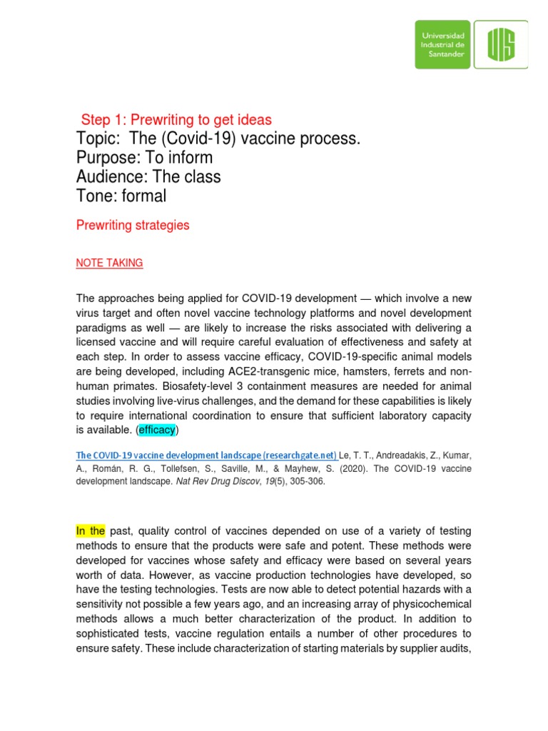 Logical division of ideas outline pdf vaccines infection