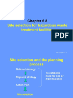 Site Selection For Hazardous Waste Treatment Facilities: TRP Chapter 6.8 1