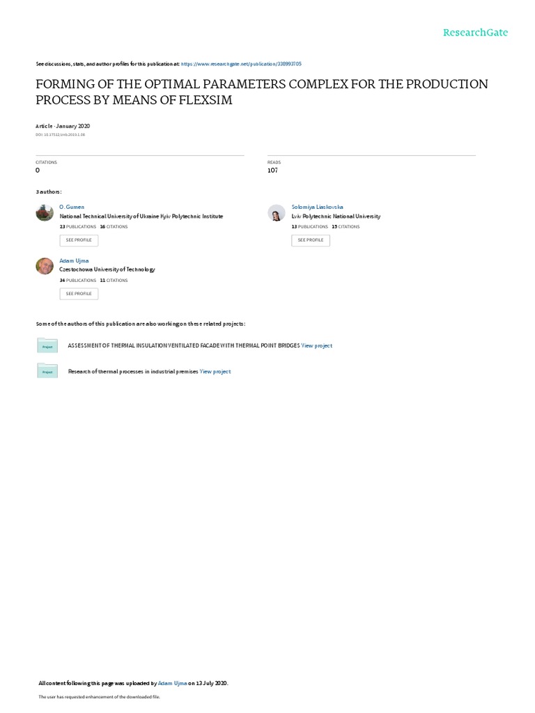 Optimal Production Parameters with FlexSim | PDF | Conceptual Model ...