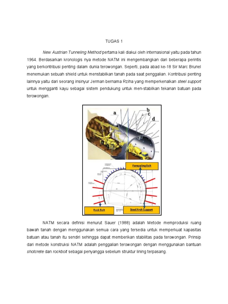 Metode NATM dalam Konstruksi Terowongan | PDF
